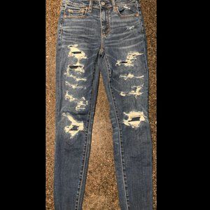 american eagle super high rise jeggings